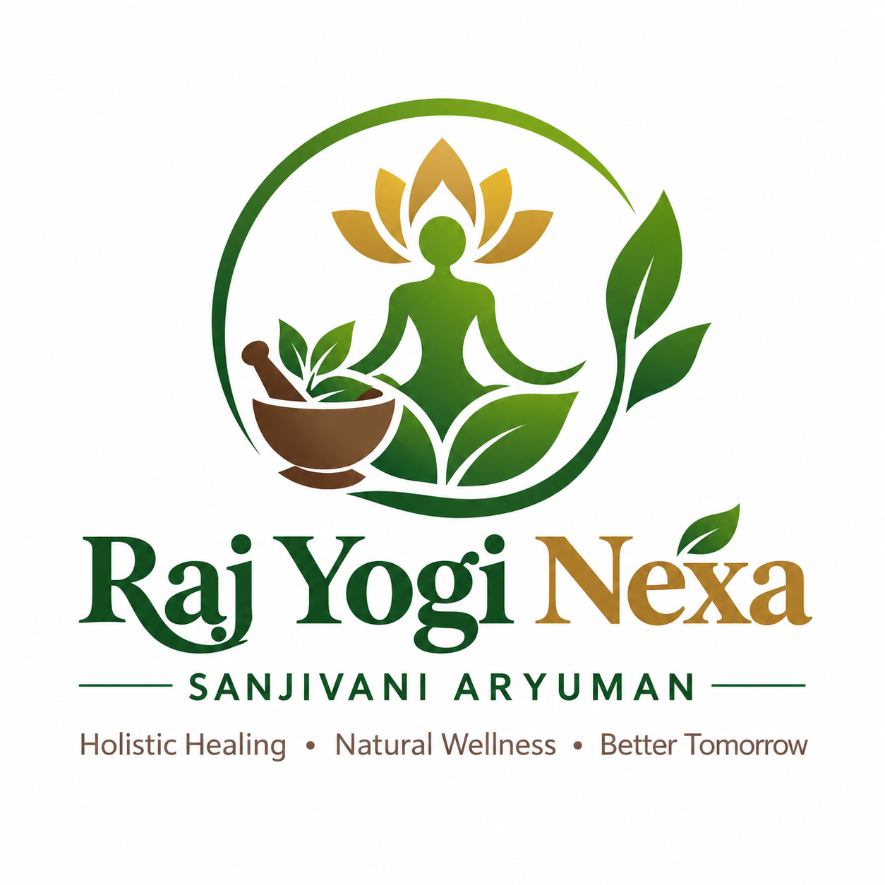 Rajyoginexa Ayurvedic clinic logo, Anand Mahel Road Surat