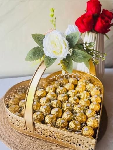 Gold luxury chocolate gift hamper, J&C Delicacies Virar