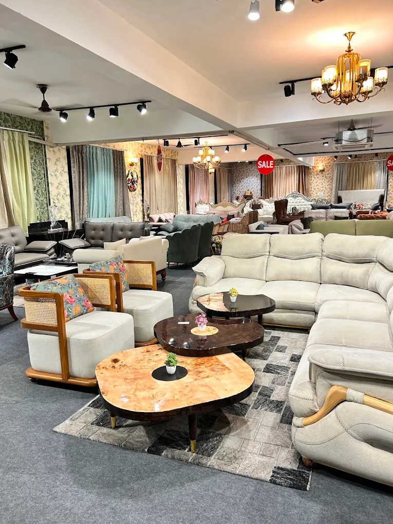 Appliances Furniture Nehru showroom interior with AC and TV display