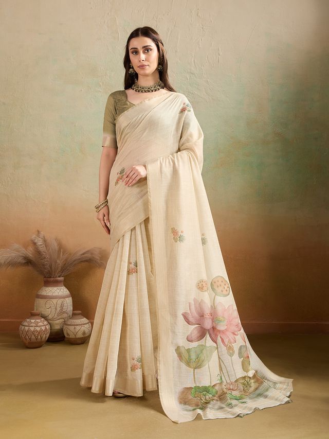 Floral Printed Saree