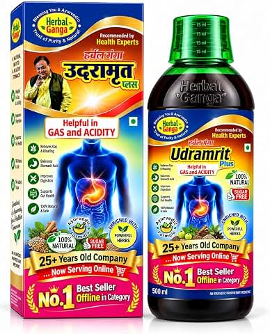 Herbal Ganga Udrammit Ras Ayurvedic Digestive Syrup manufactured in Indore