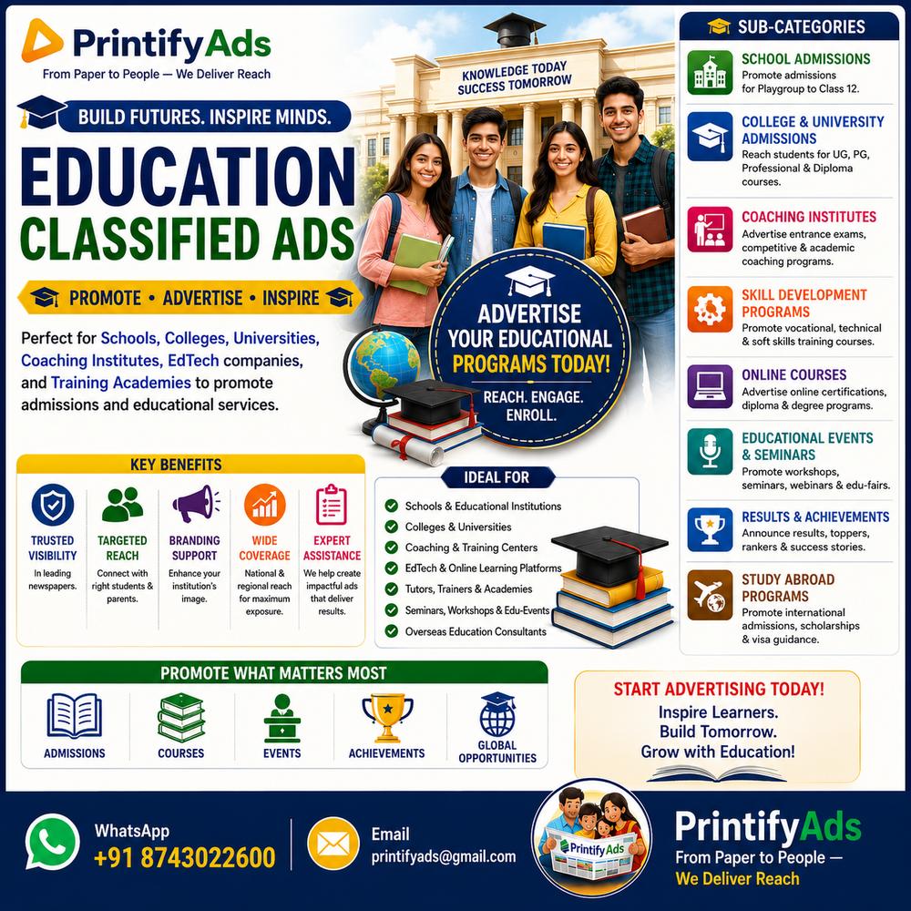 Education admission ads in Delhi
