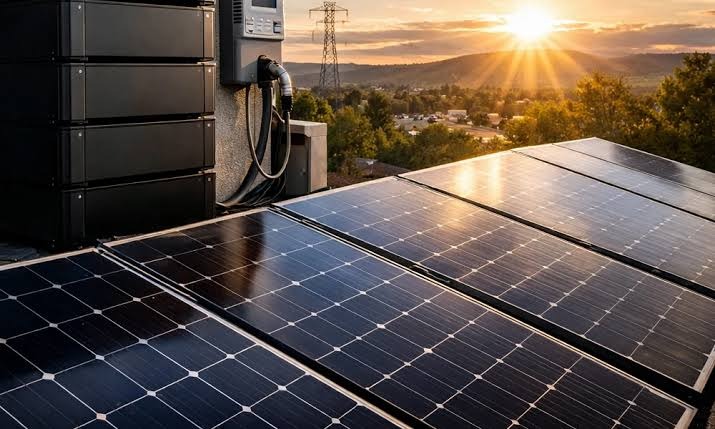 Hybrid solar power setup