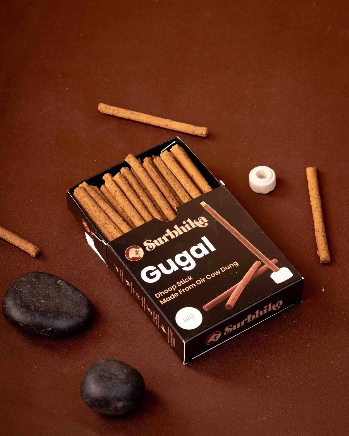 Organic cow dung dhoop sticks handcrafted in Delhi NCR for daily puja