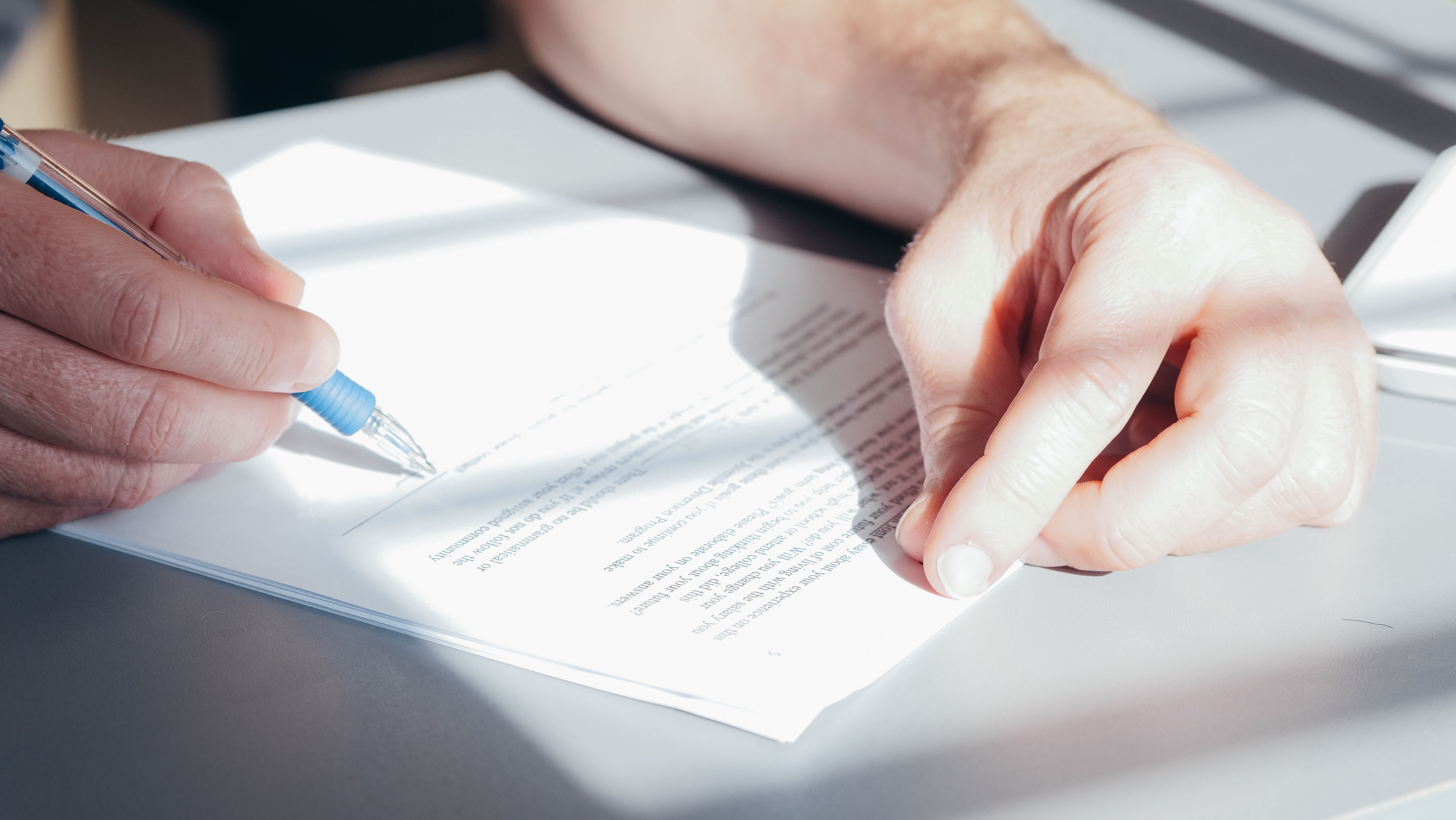 Company registration documentation at CA office