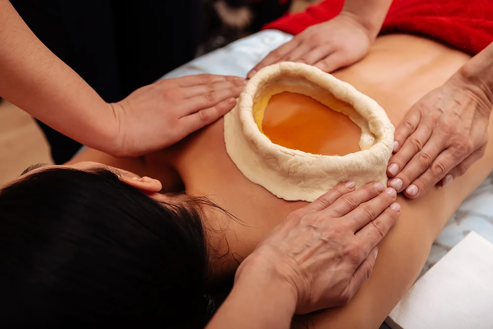 Panchakarma therapy room at Mrityunjay Aayurveda, Ayurvedic clinic in Dhamtari