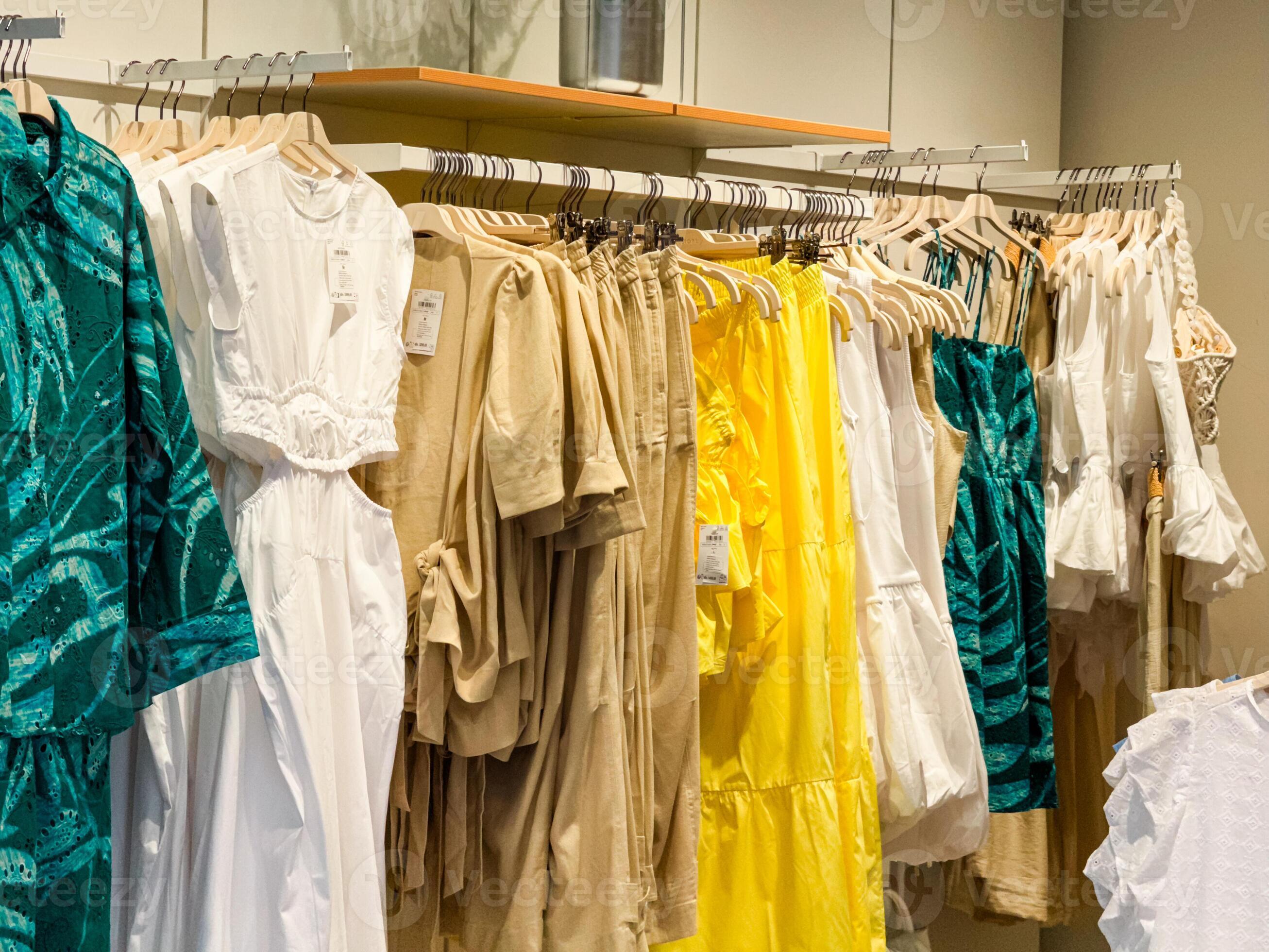 Fashion collection display at our clothing store