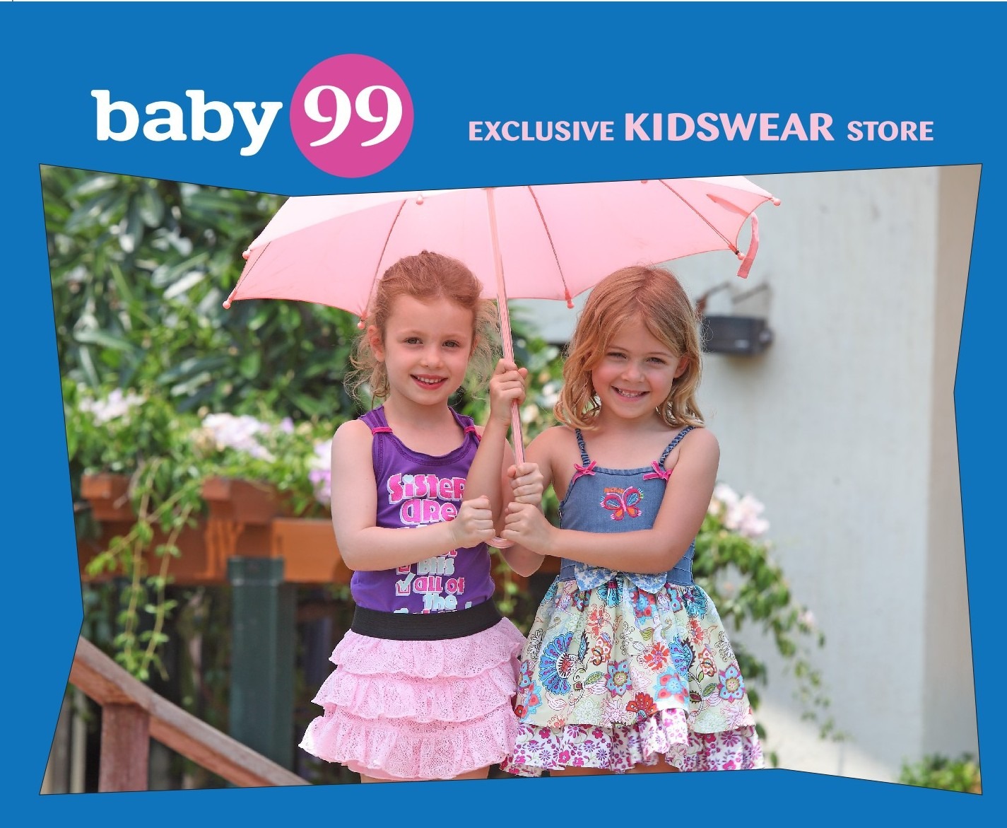 Colourful boutique kidswear rompers and dynamic outfits