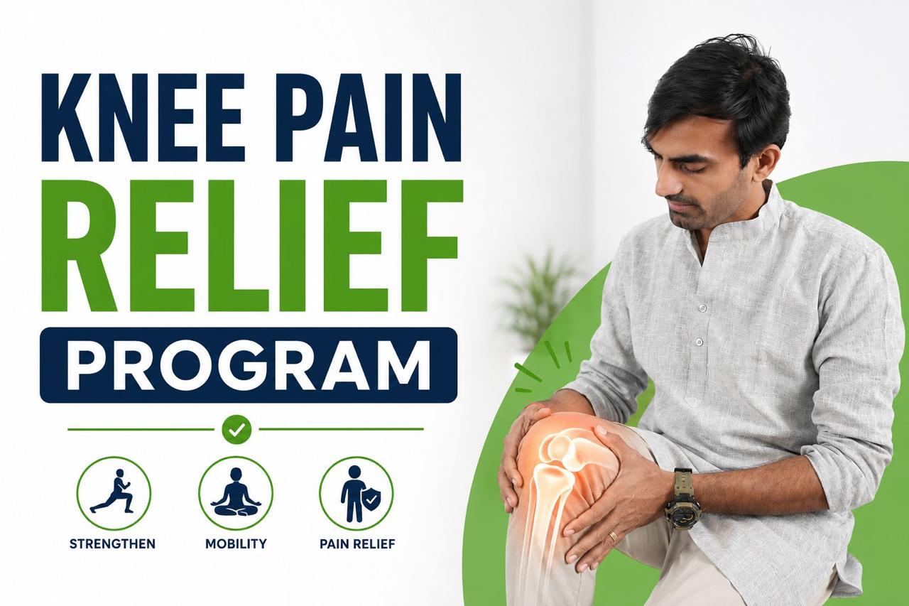 Knee pain relief yoga exercises - joint pain treatment Jodhpur with therapeutic yoga