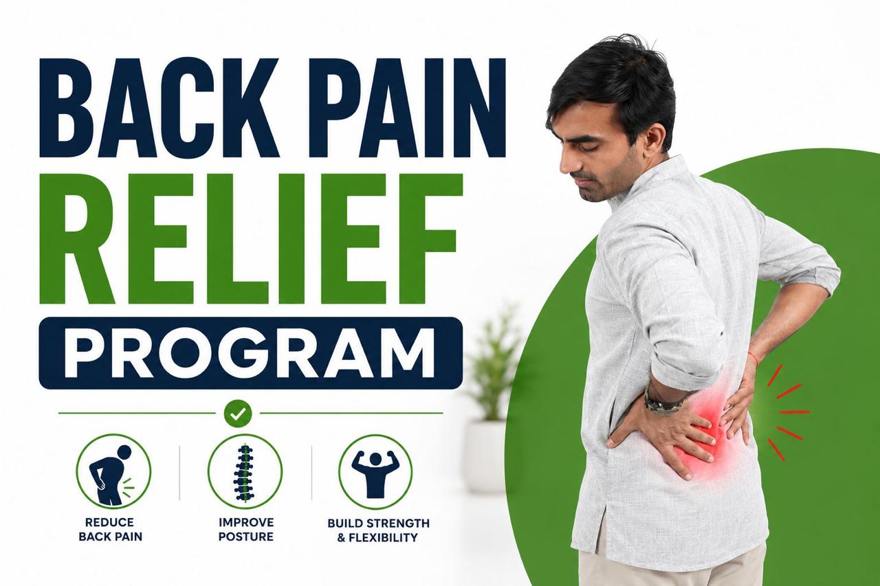 Back pain relief yoga therapy - sciatica treatment Jodhpur with certified yoga therapist