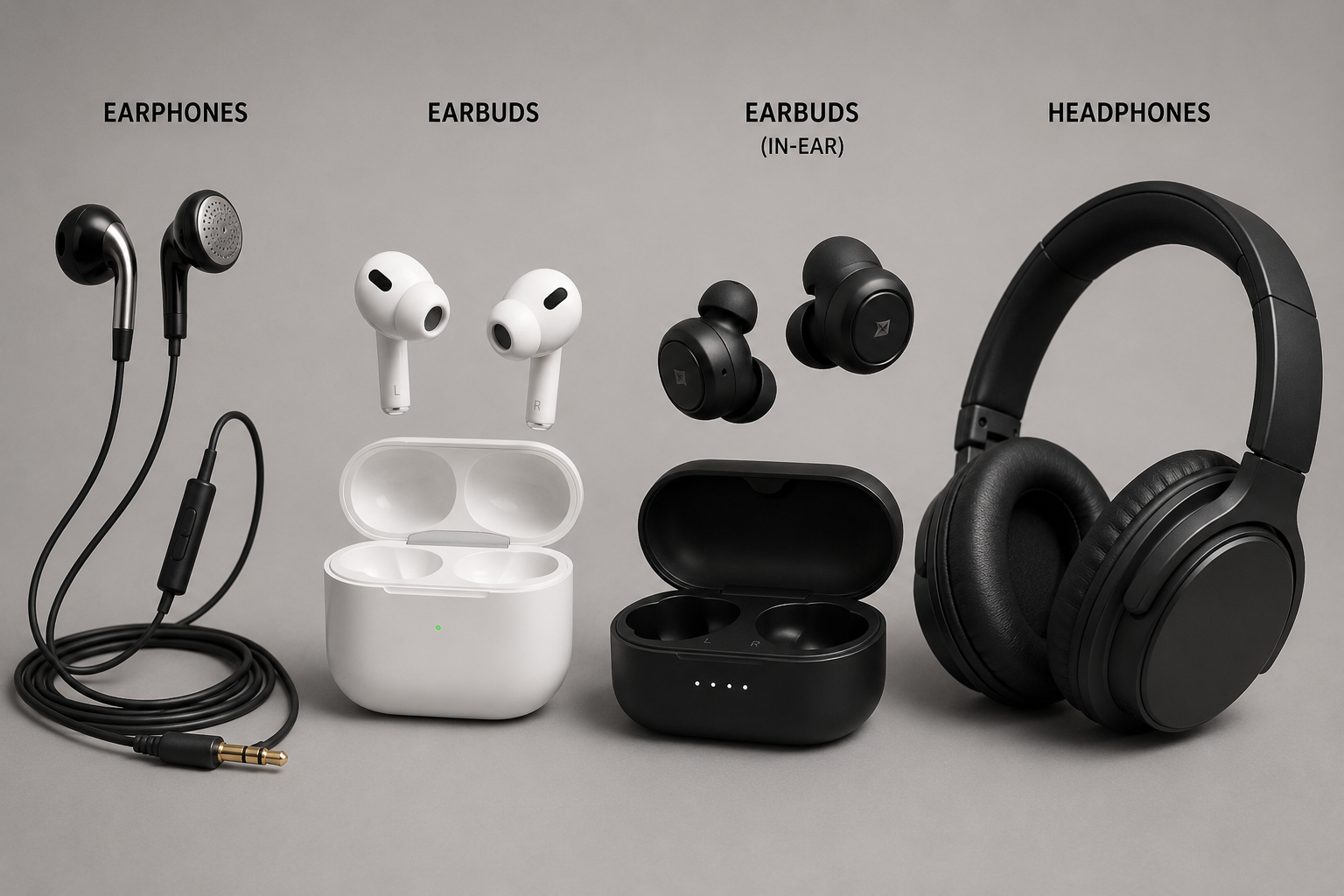 Earphones, Earbuds & Headphones