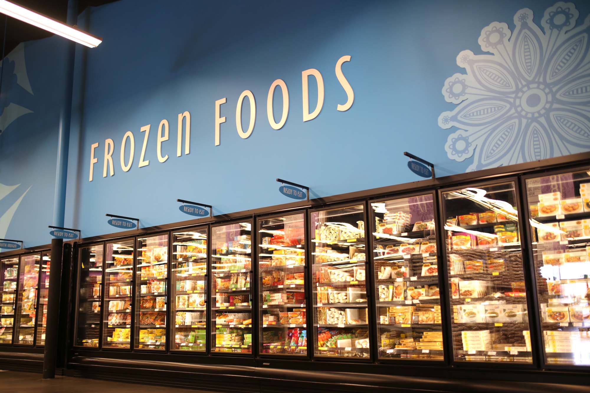 The Frozen Mart store interior with freezers in Kharghar, Navi Mumbai
