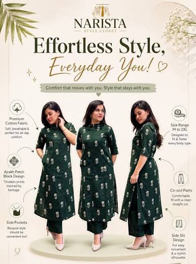 Cream floral printed palazzo suit set for women