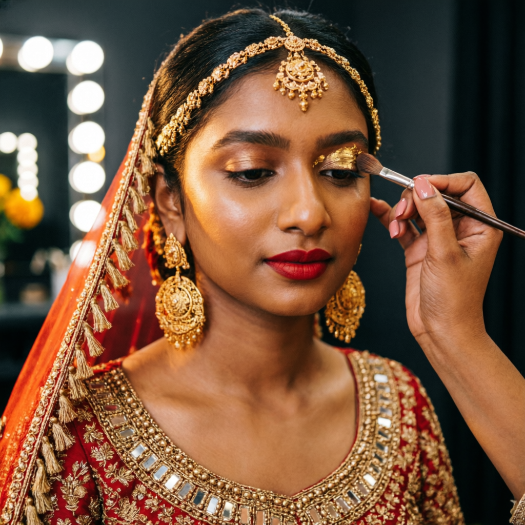 Bridal makeup at RAWLS SALON, best salon in D Block Ranjit Avenue Amritsar