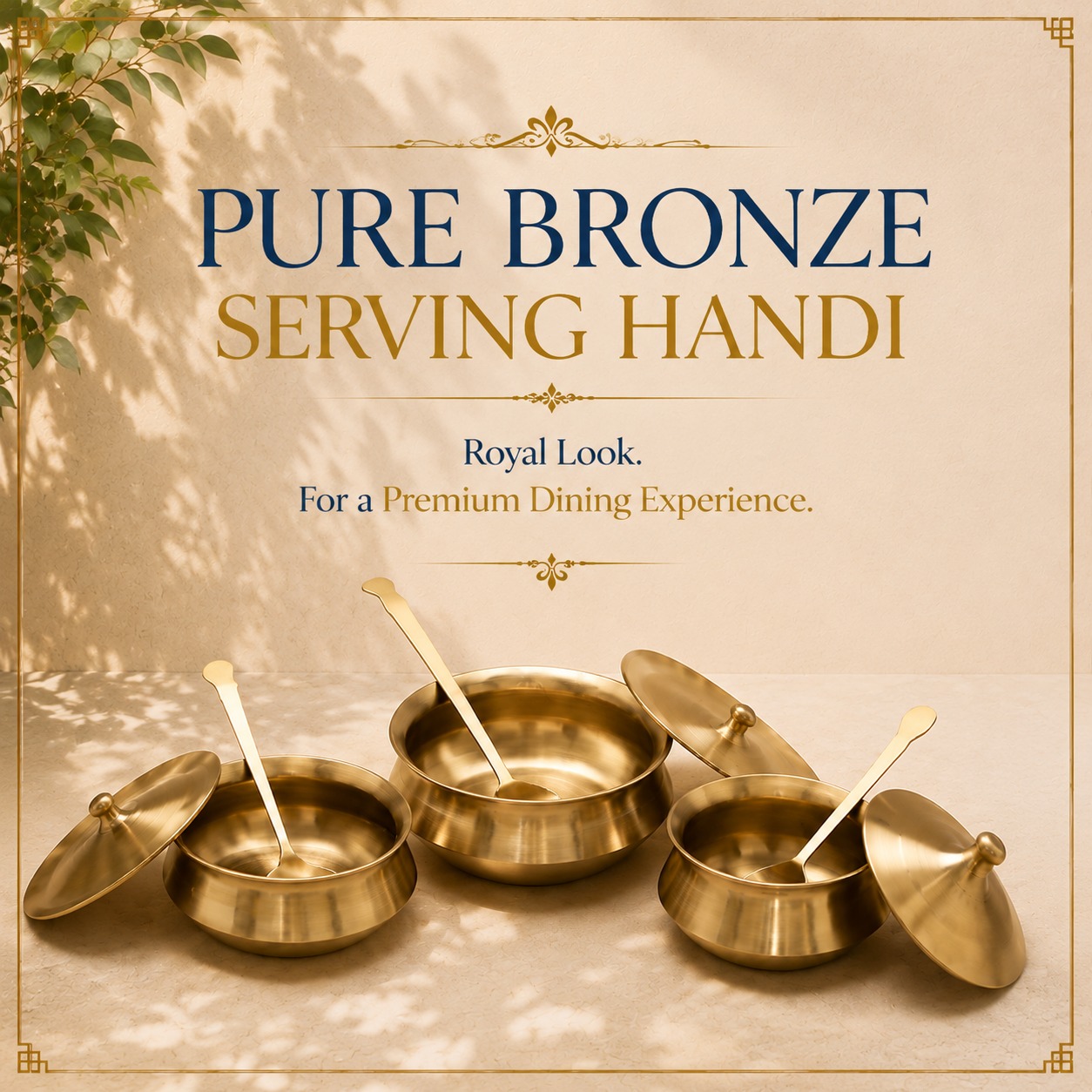 Brass Serving Set - Elegant Brass Serving Items Ahmedabad