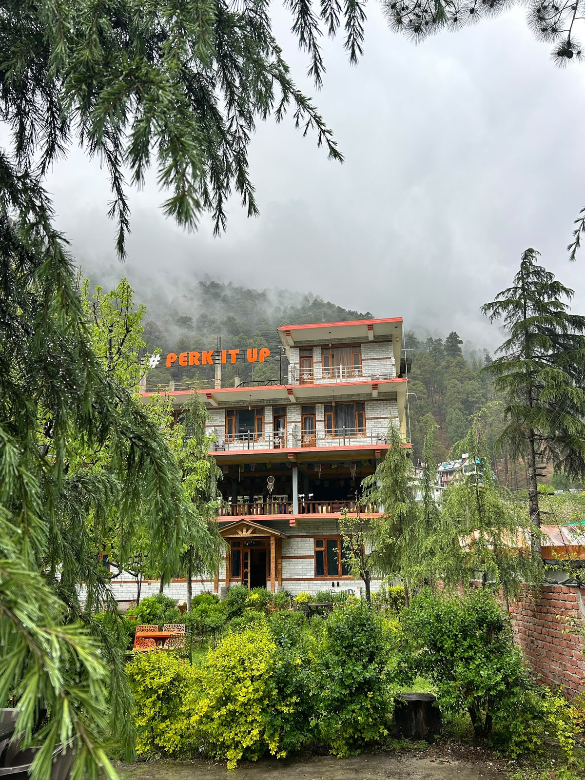 Cozy café corner Perkup Kasol Himachal Pradesh