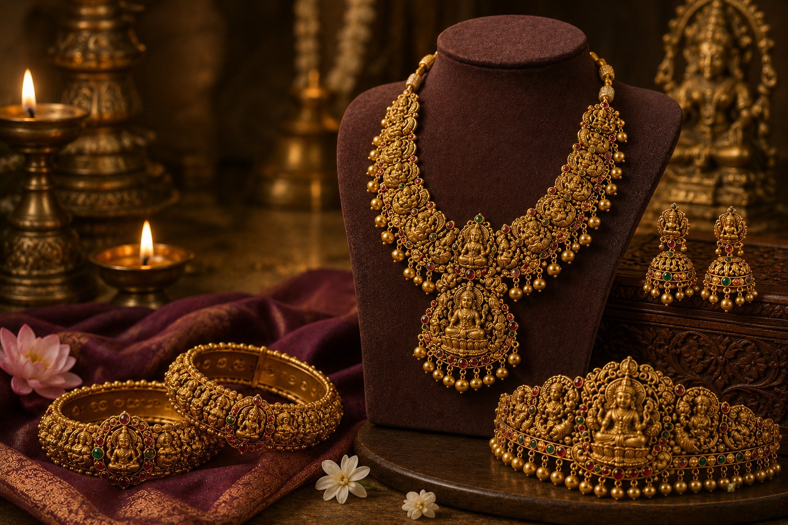 Traditional Maharashtrian temple jewellery design