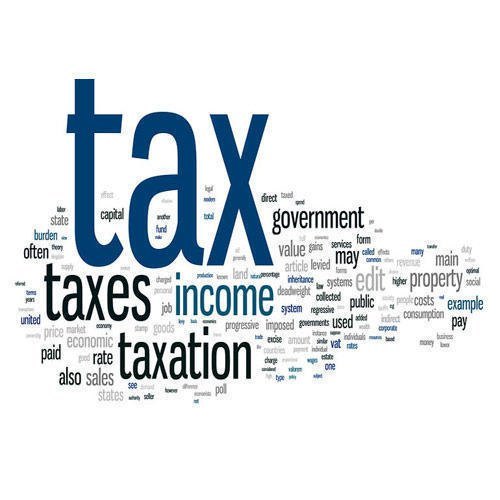 Experienced local tax consultant reviewing business income tax files and loan options with financial documents in Nalasopara office.