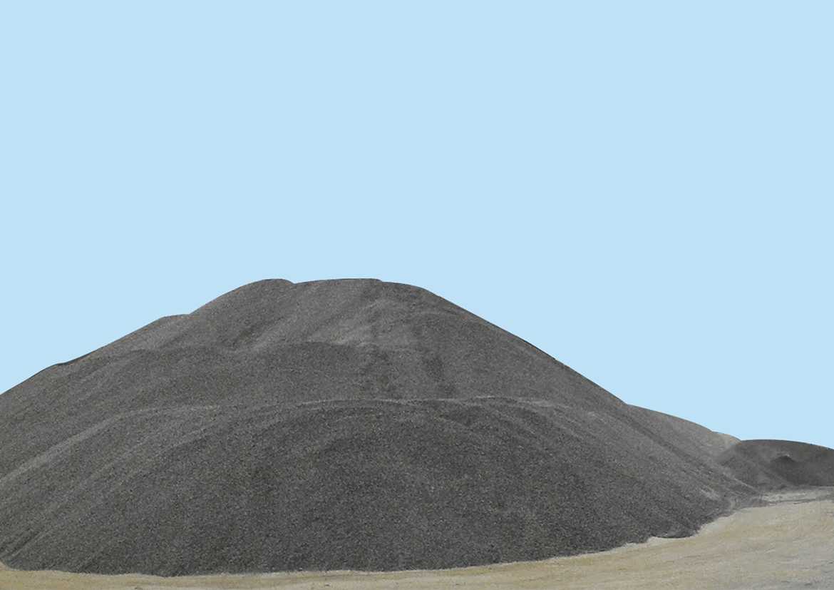 Clean M-Sand stockpile