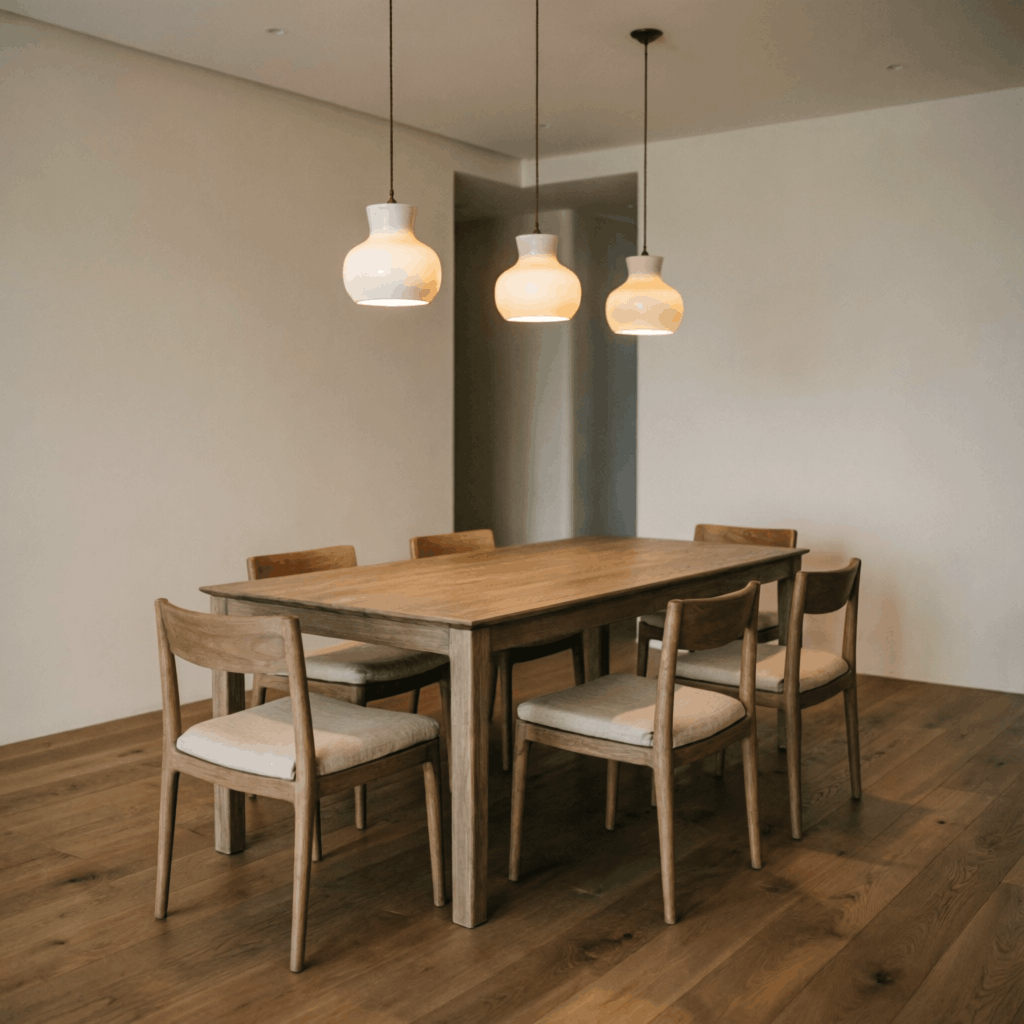 Engineered wood flooring dining room in JP Nagar Bangalore