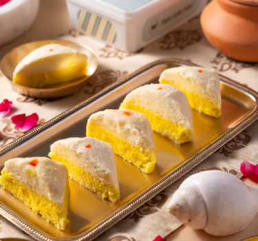 Colourful platter of Indian sweets at Raju Misthan Bhandar sweet shop Ferozpur Jhirka