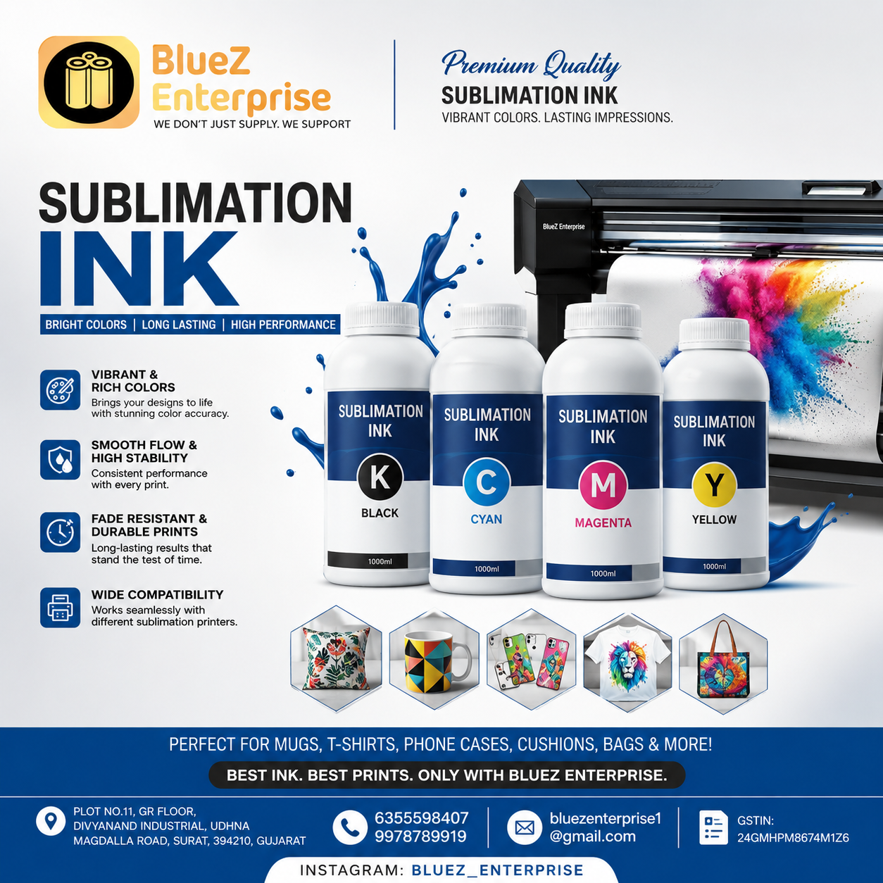 DTF and sublimation printing materials and printer