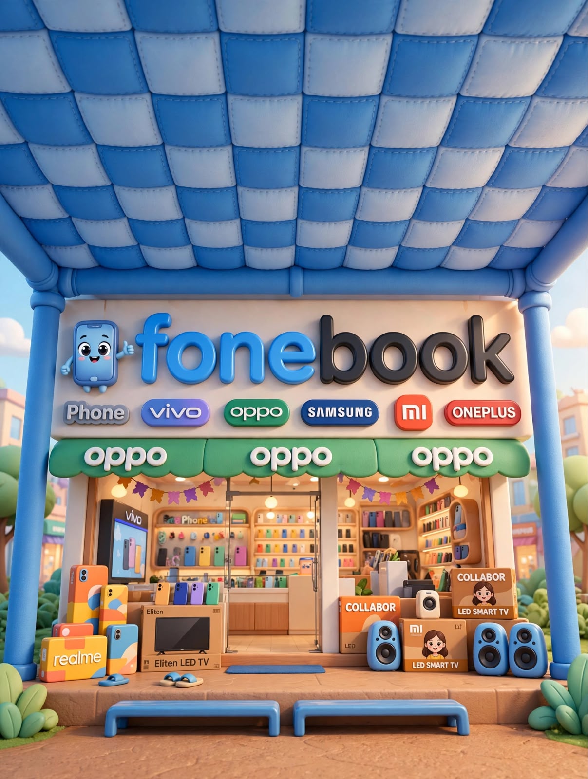 Latest Smartphone Showcase Display at Fonebook Store in Ghoghamba Panch Mahals