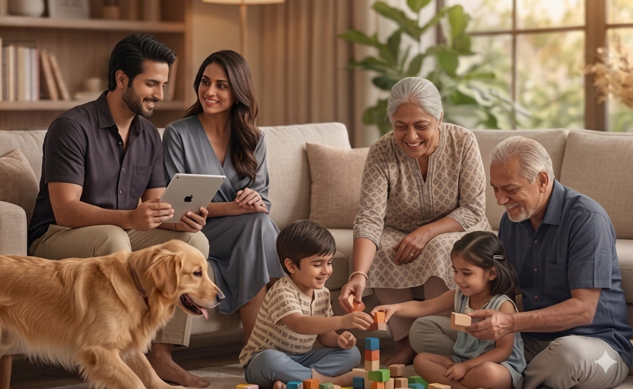 A happy family enjoying comfort and style together — Ayona Lifestyle apparel