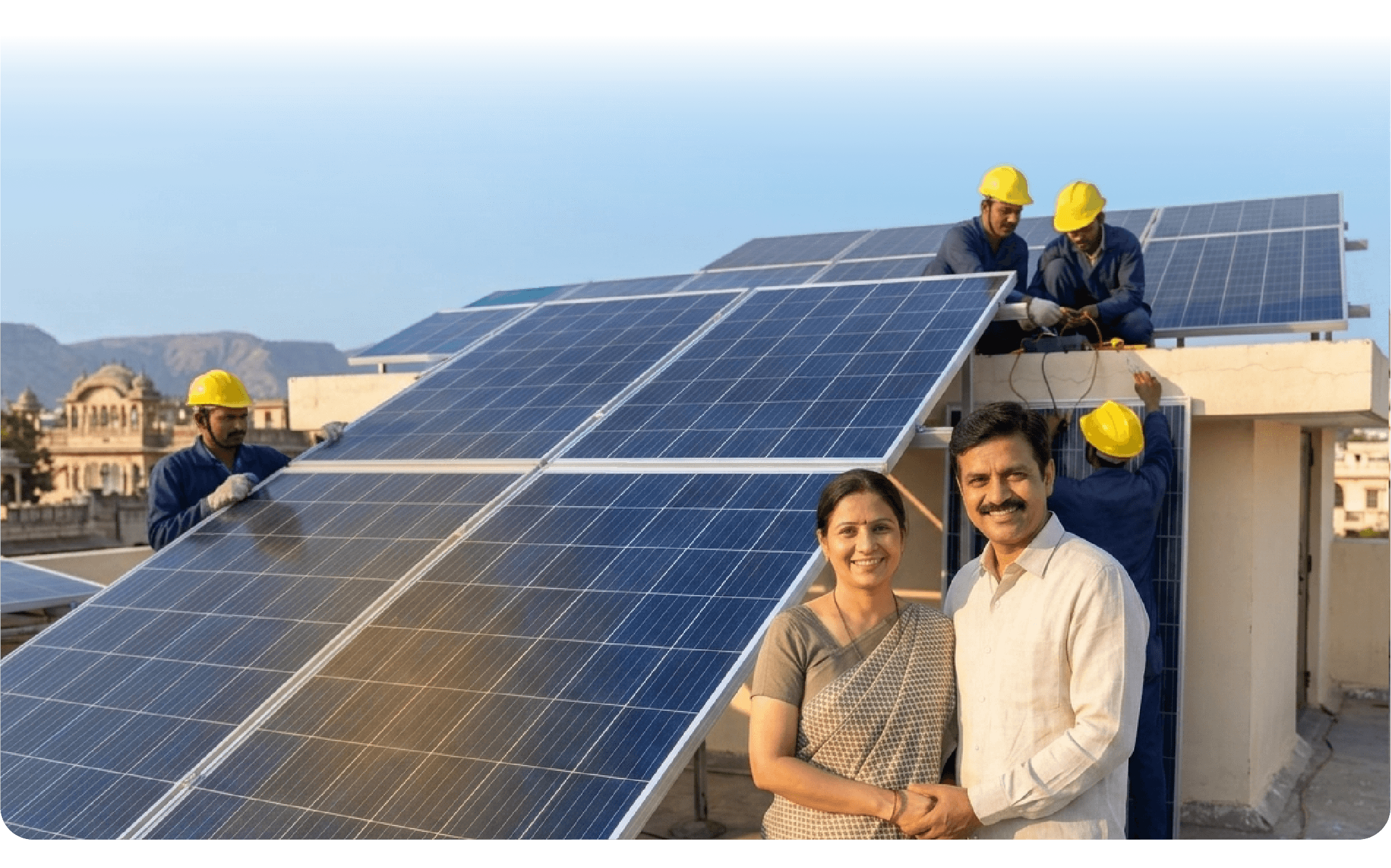 Solar panel installation by Urjaa 24x7 in Dehradun