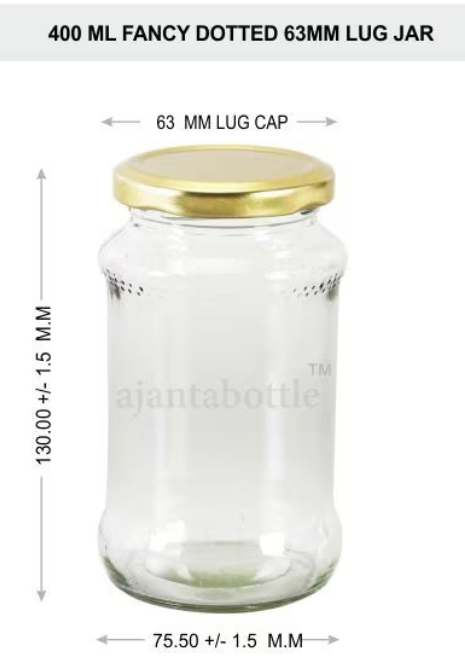 Food products sealed with airtight LUGCAP INDIA metal lug caps