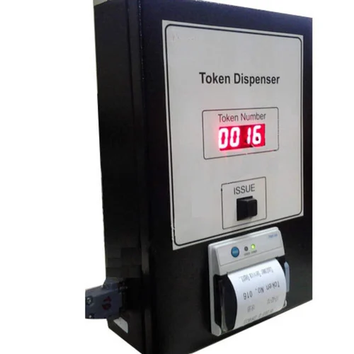 Automatic token dispensing kiosk printing serial tokens