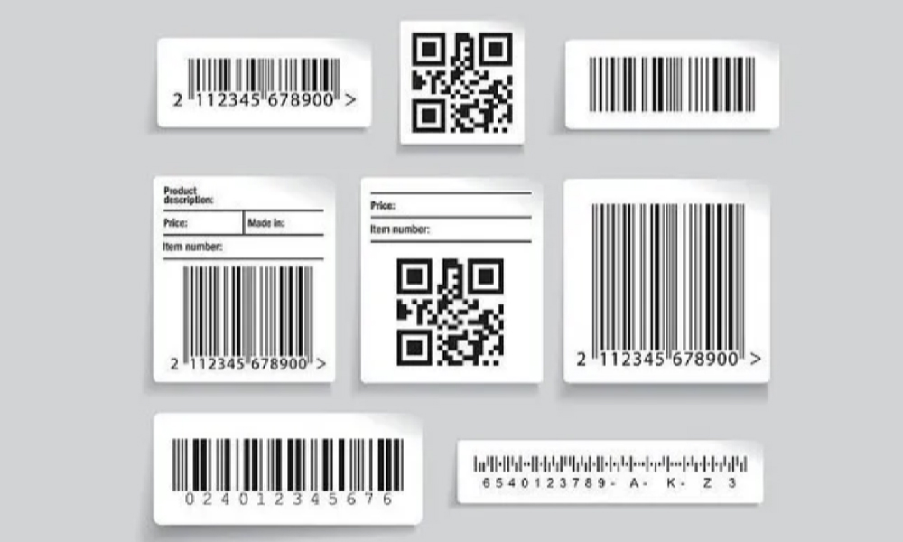 Rolls of chromo and thermal barcode labels in various sizes