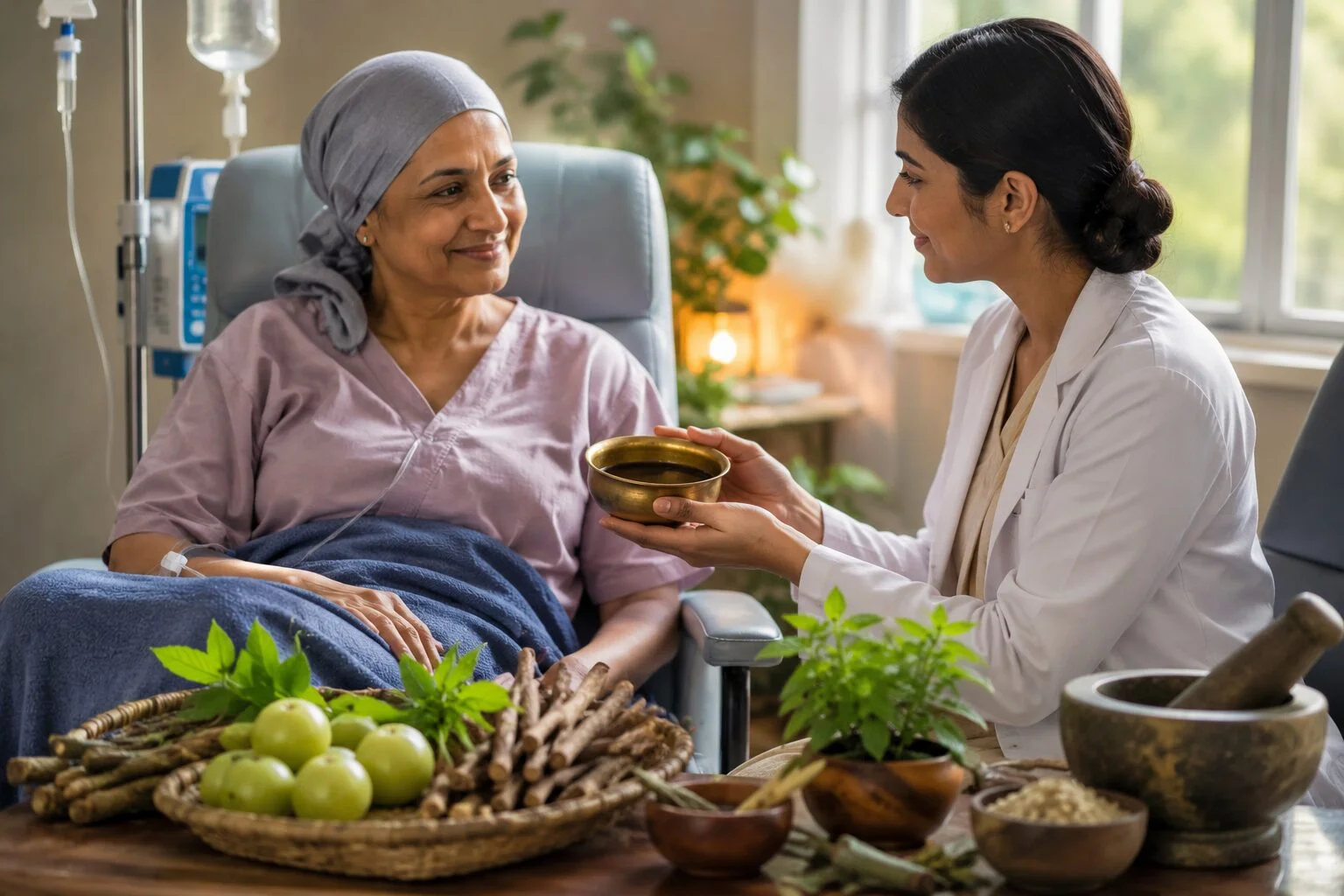 Ayurvedic supportive care for cancer patients at Shree Sai Seva centre in Thane