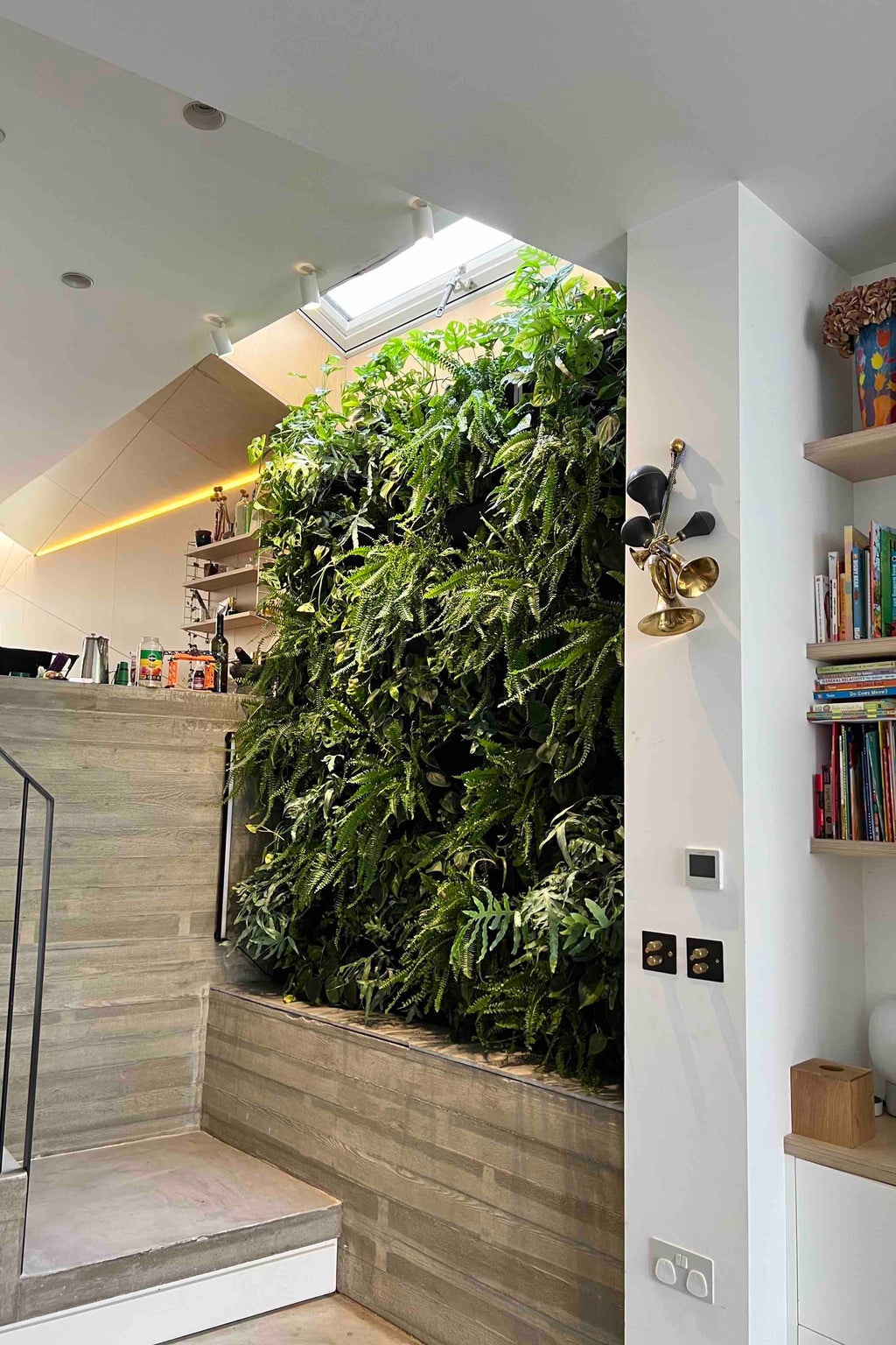 Indoor vertical wall garden installed by our team in Ujjain