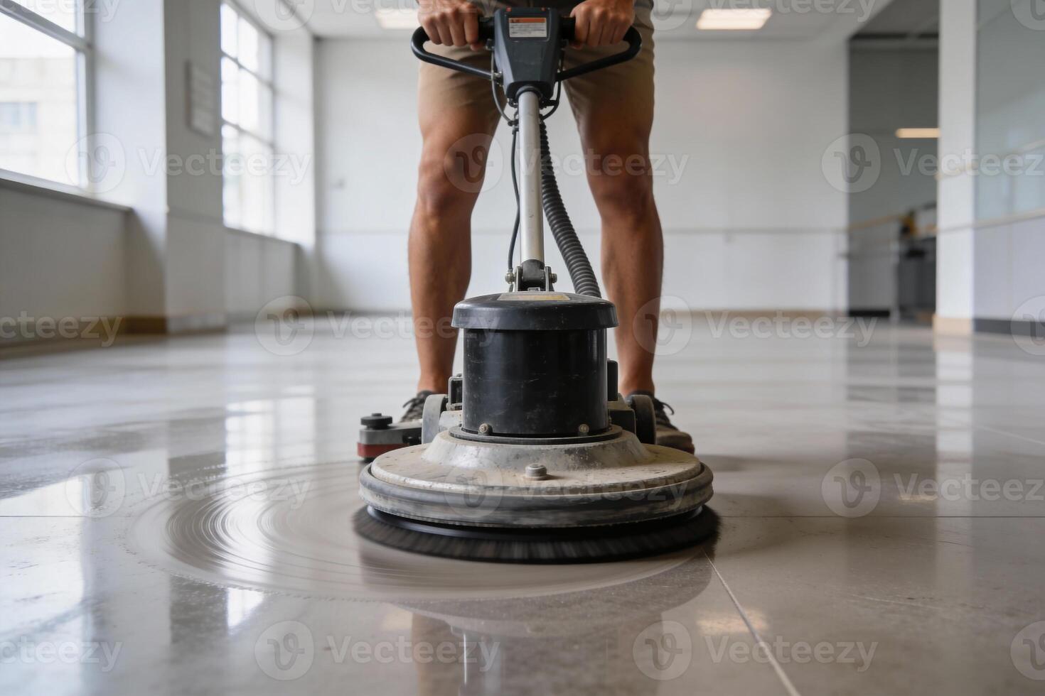 Marble floor polishing with professional machine in Ujjain