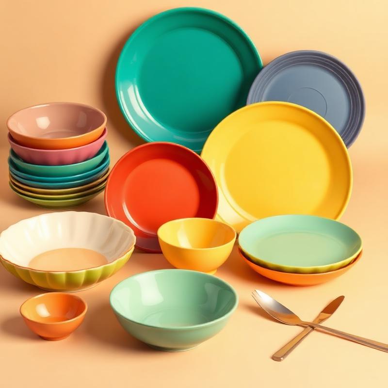 Melamine hotelware plates and bowls