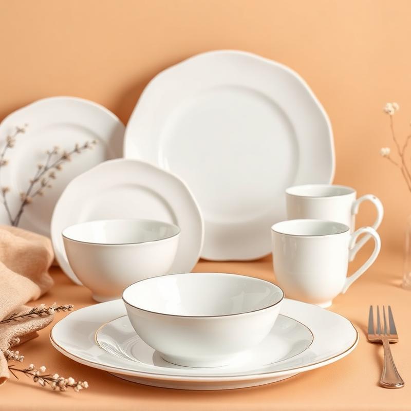 Crockery display shelves at Suvarna Kitchen