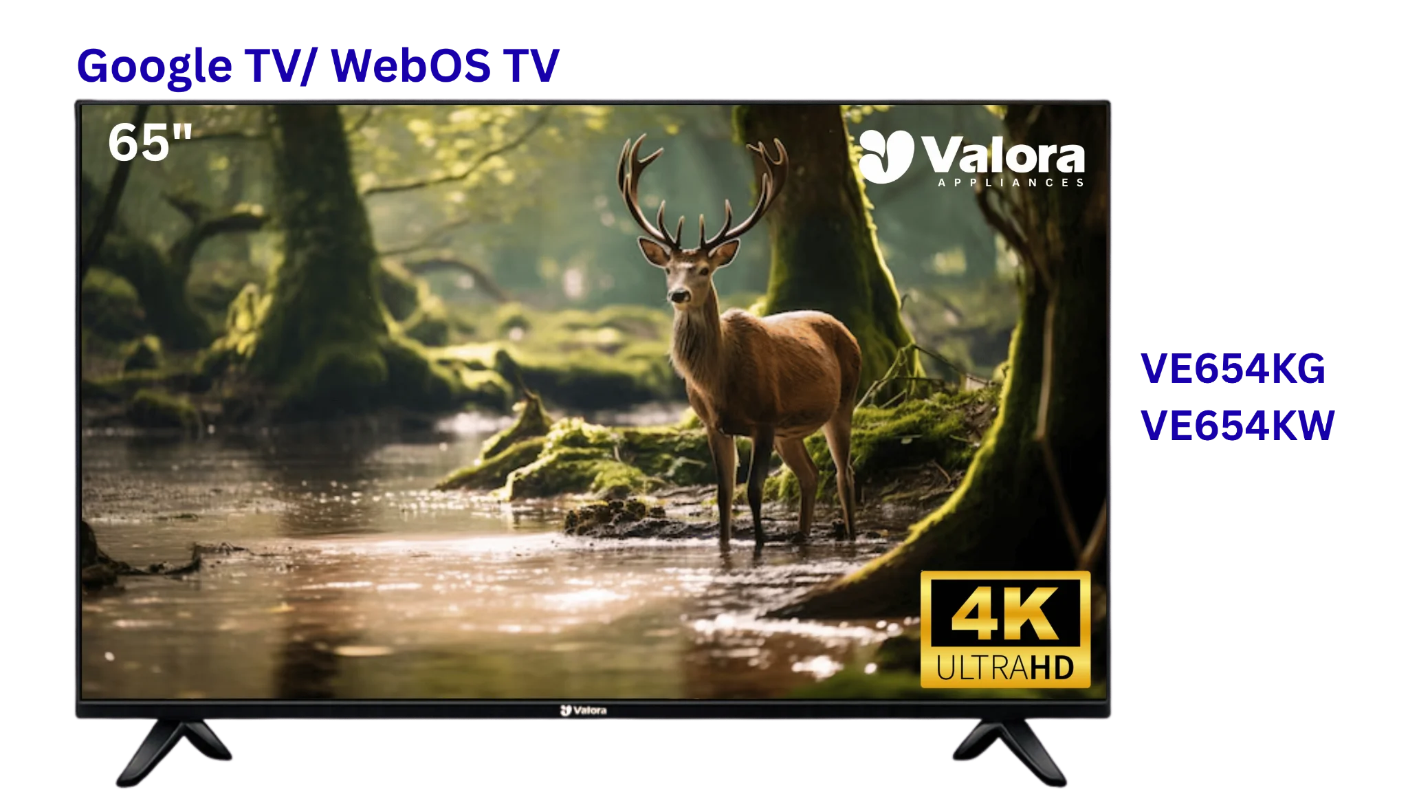 Valora 65 inch Smart LED TV home appliance gallery — best TV brand in Ghaziabad