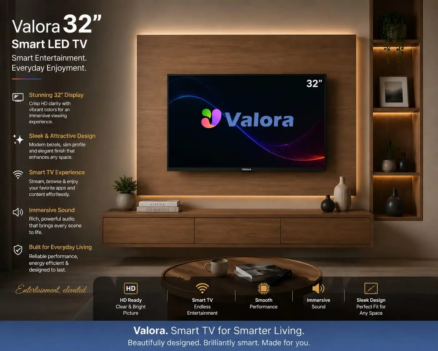 Valora 32 inch WebOS Smart LED TV — available across India