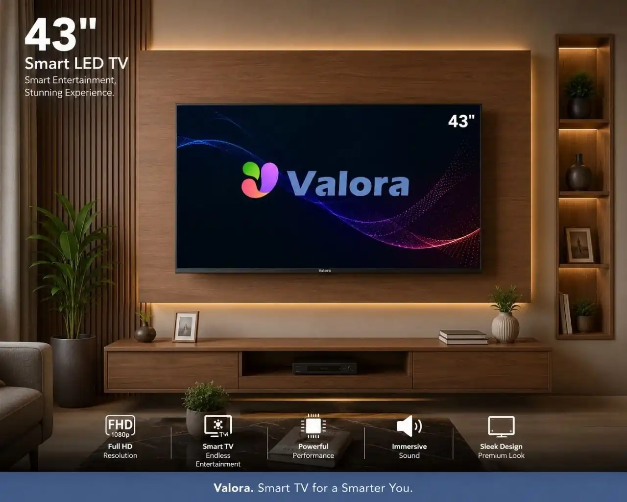 Valora 43 inch WebOS Smart LED TV — available across India