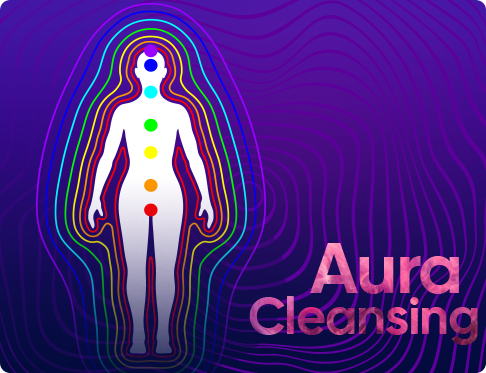 Aura cleansing and energy balancing technique demonstration by a healer