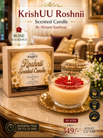 Best scented candles in Ghaziabad – hand-poured luxury candles at KrishUU