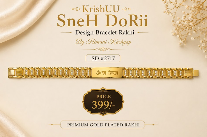 Gold plated Rakhi bracelets anti-tarnish at KrishUU Ghaziabad
