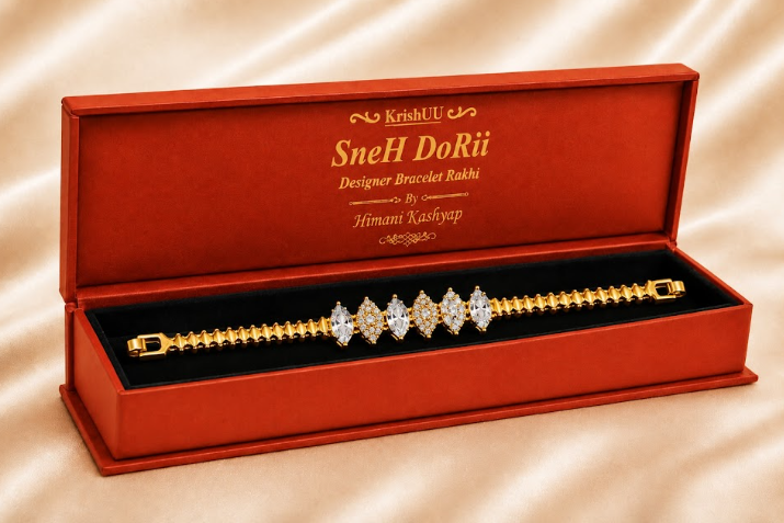 Gold plated Rakhi bracelets at KrishUU Ghaziabad