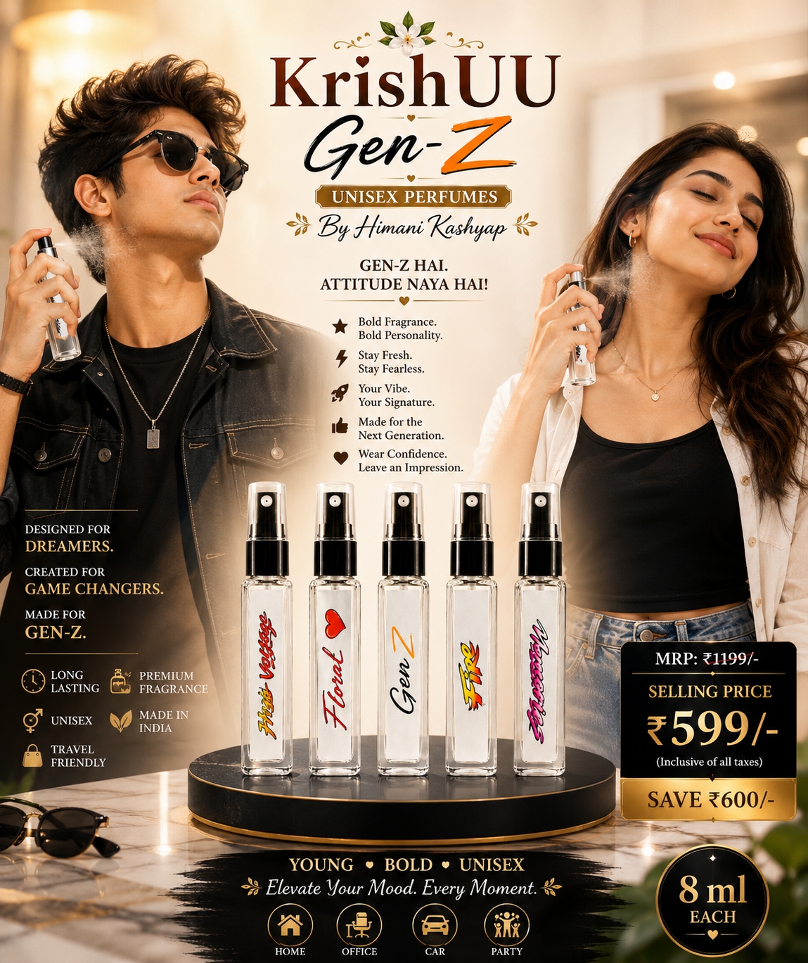 Best scented candles in Ghaziabad at KrishUU – hand-poured premium candles, ittar, perfumes and gold plated rakhi collection