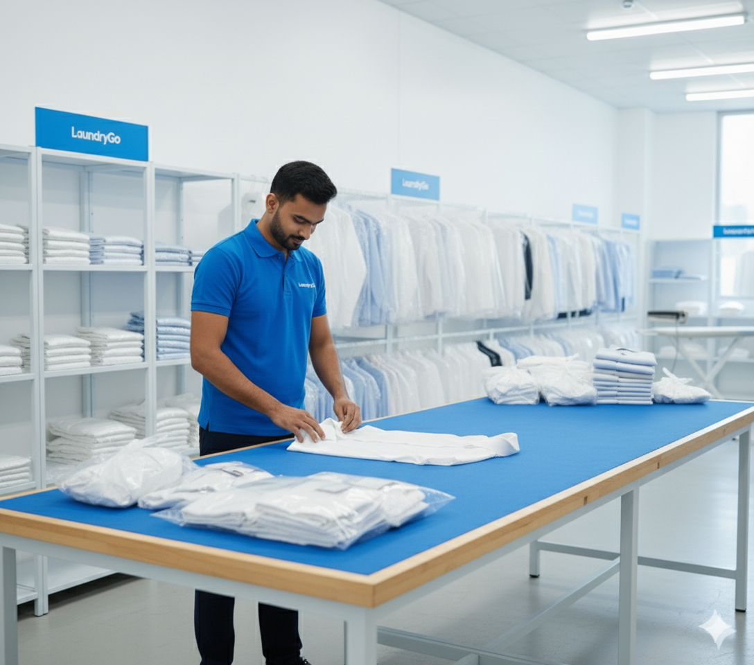 Hygienic laundry washing process