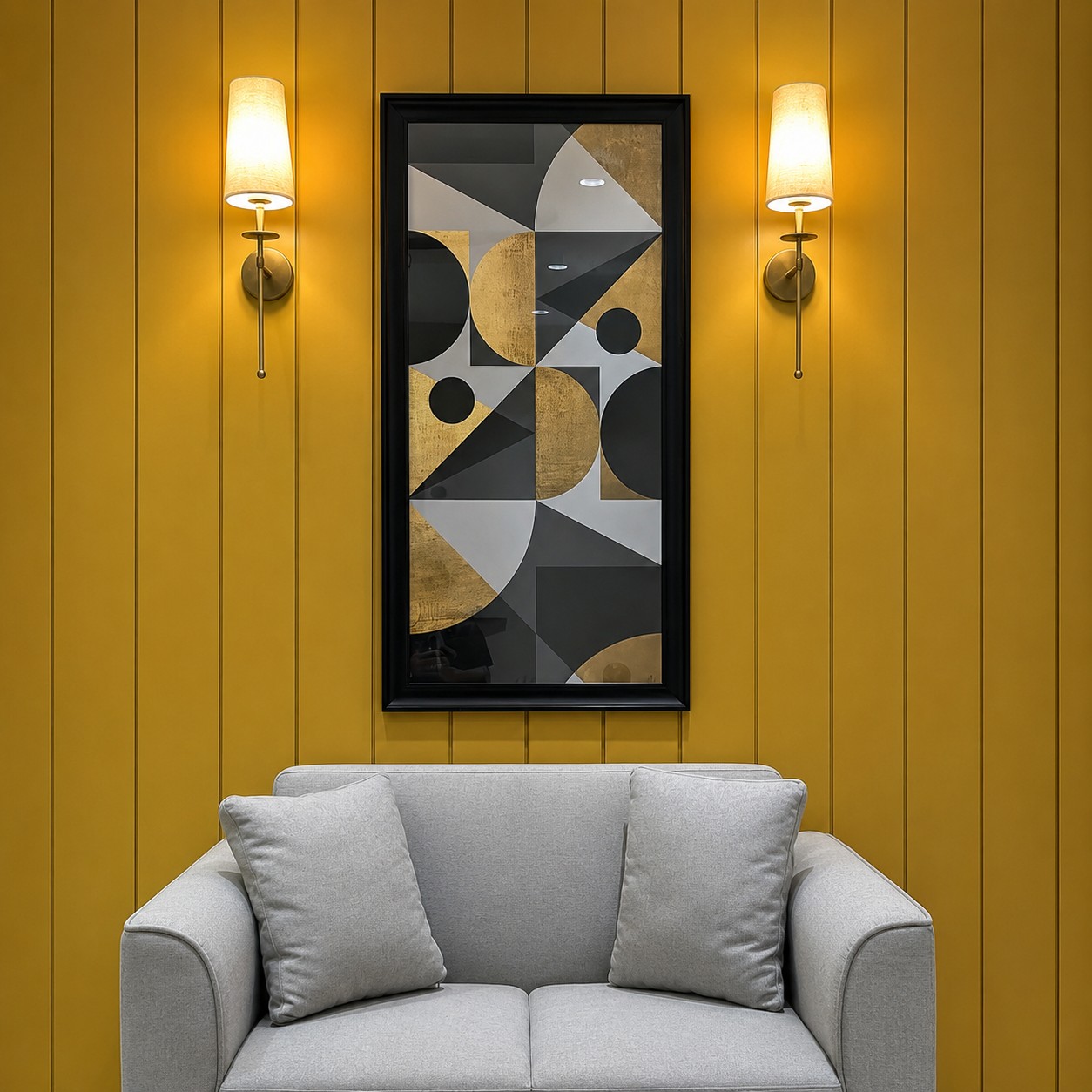 Modern square interior design project by Over the Walls in Noida and South Delhi