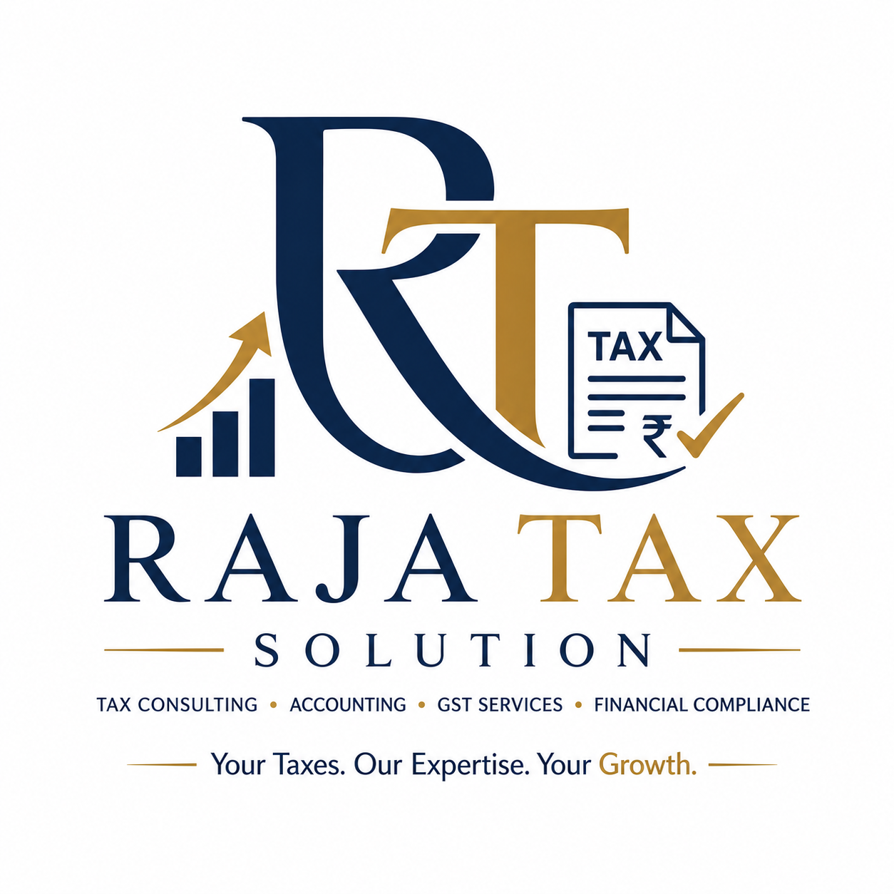 Raja Tax Solution Logo - Professional Tax Consulting Services in Samastipur