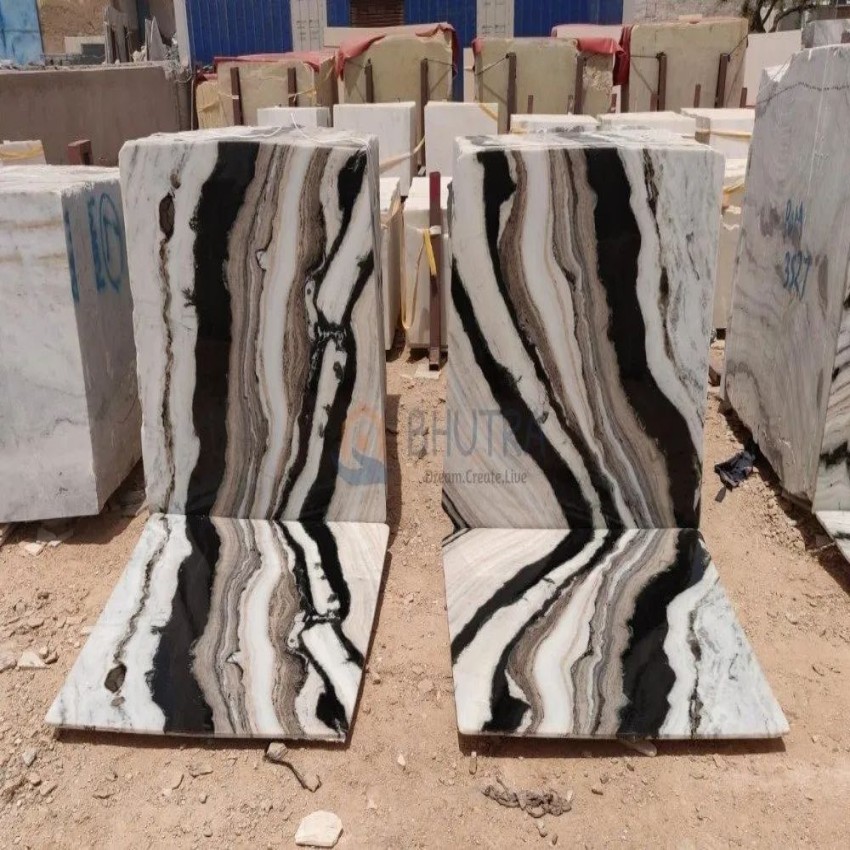 Polished black granite kitchen countertop supplied by Sharma Exports natural stone supplier Bengaluru