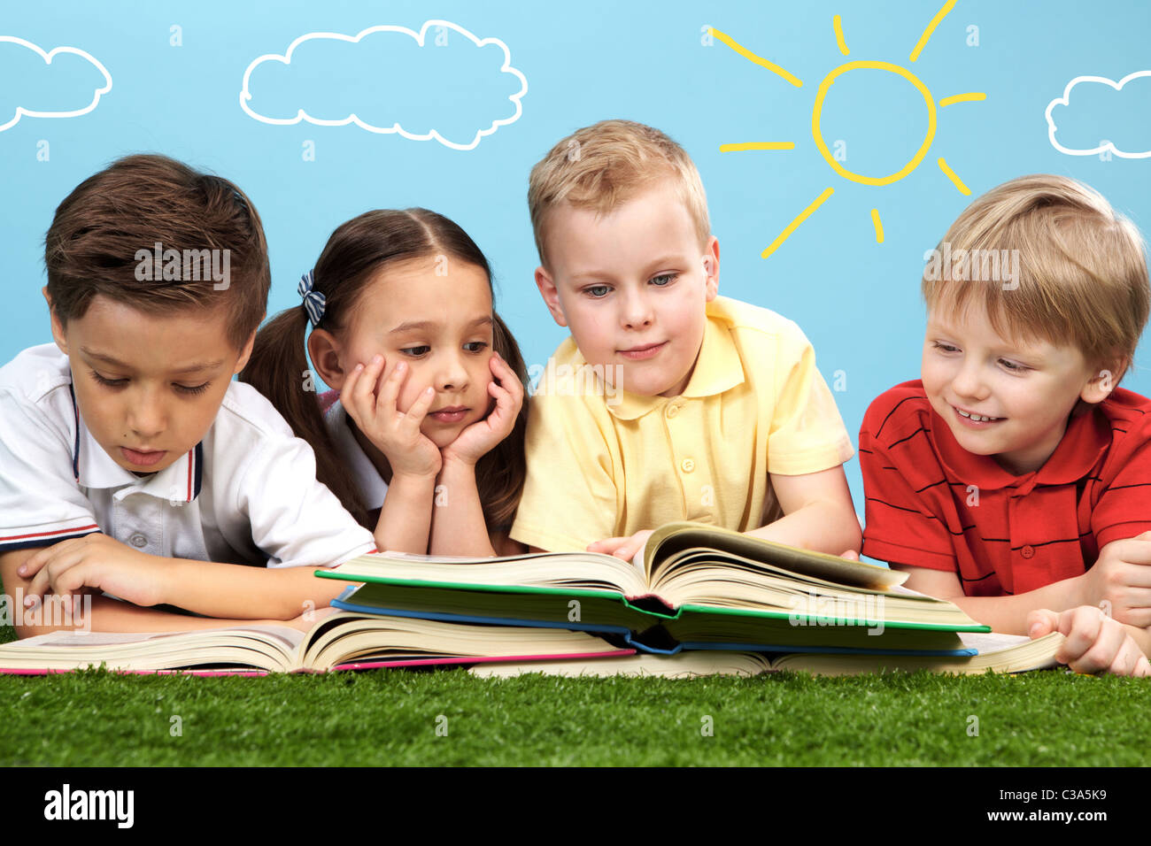 Children learning online interactively